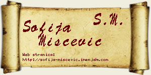 Sofija Miščević vizit kartica